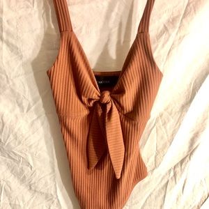 Minkpink Andalusia Tie Front Bodysuit